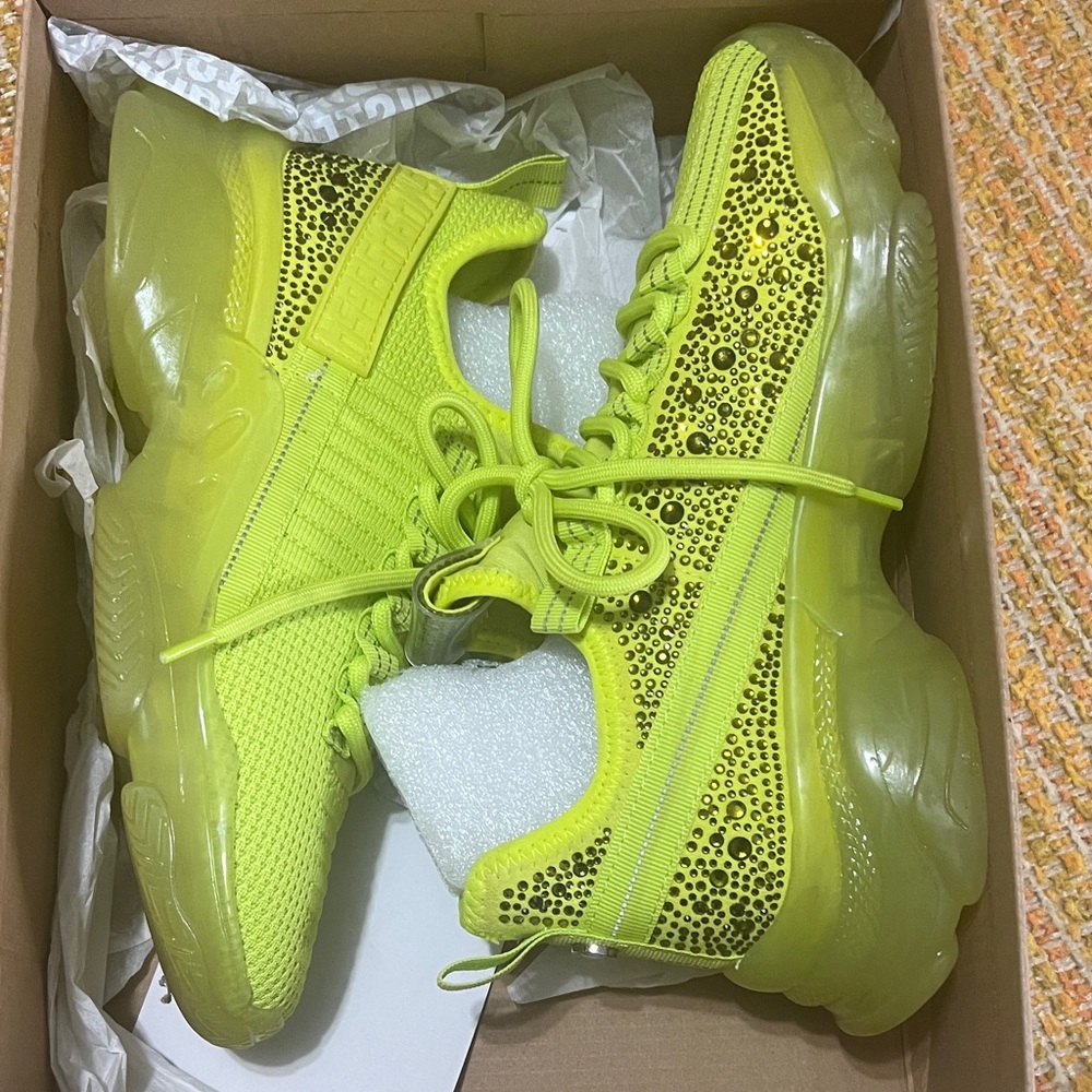 Steve Madden Neon Yellow Sneakers